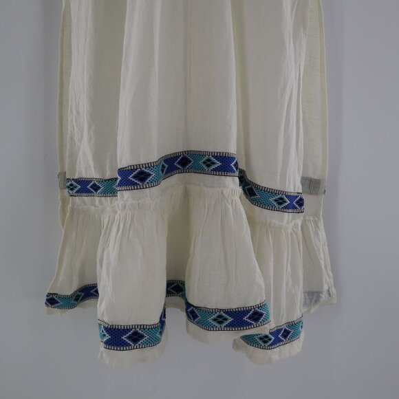 Z&L Maxi Dress Womens S Ivory Granola Girl Boho Bohemian Hippie Festival Resort - Picture 6 of 16